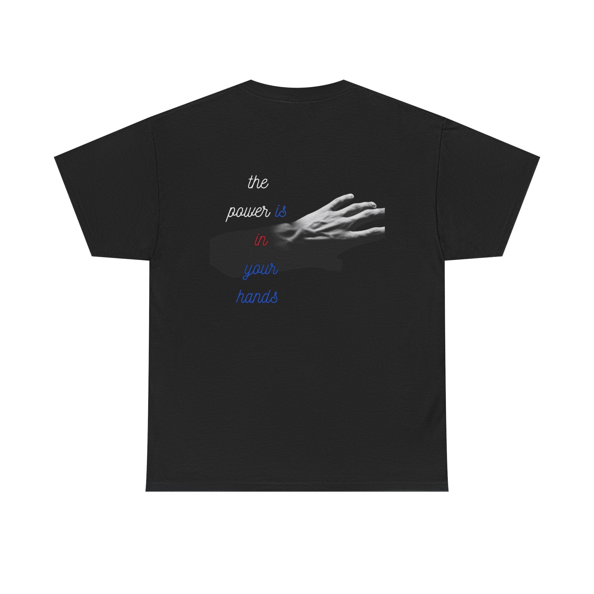 PUSfashion Street Tee — Blue/Black/White 'Pop Your Shid' Graphic